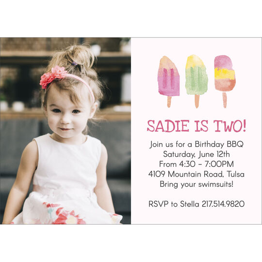 Popsicle Photo Invitations